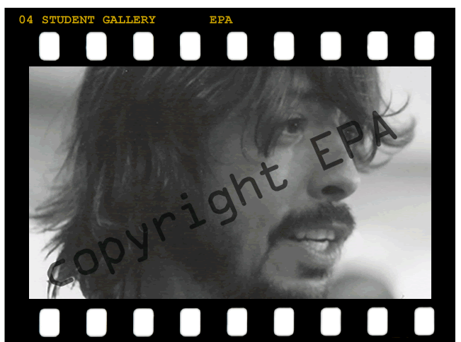 Black & White Photo of Rock star Dave Grohl