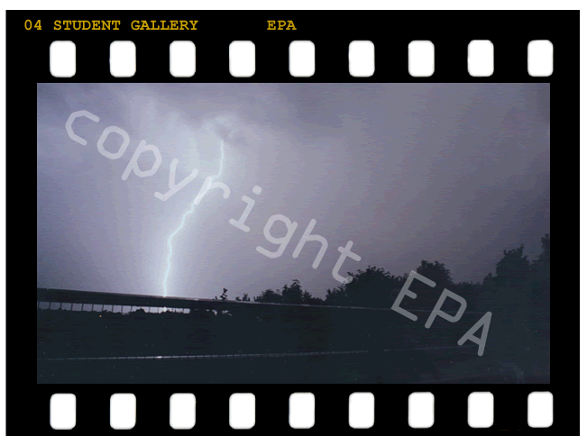 Night shot of lightning storm